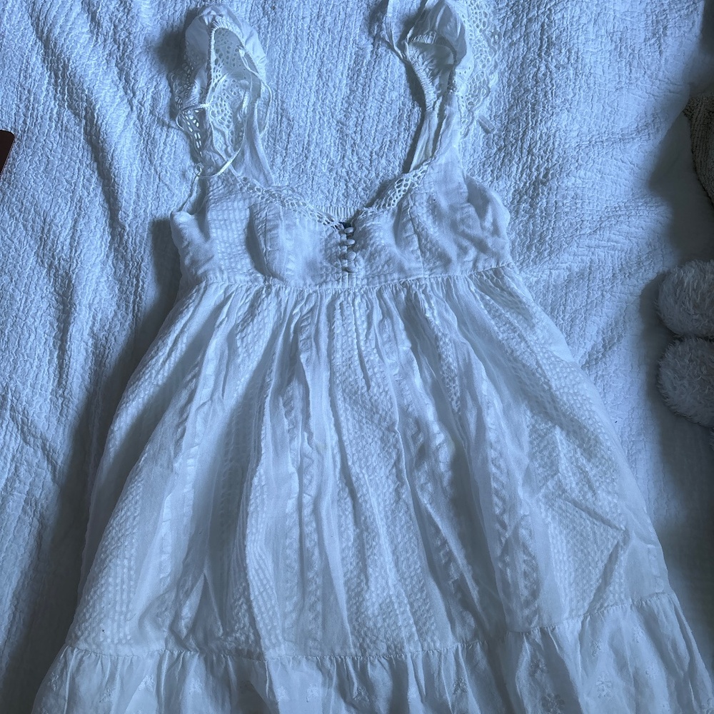 urban outfitters white mini design dress